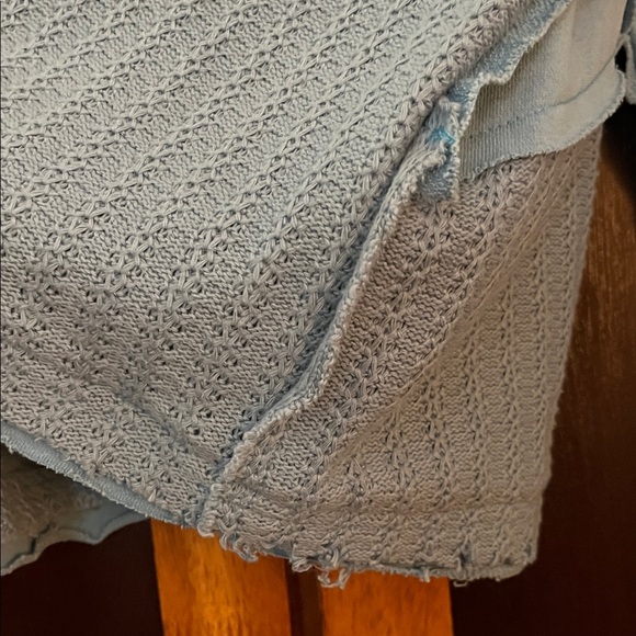 POL Shades of Blue Mixed Media Patchwork Top w/Tan-Rust-Brown-Cream Accents - Picture 13 of 13